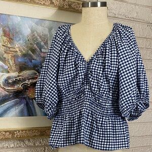 Old Navy Smocked Peplum Top